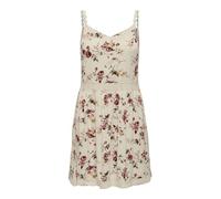 Only Onlkarmen Anne Life S/L Short Dress Wvn Noos Vestito, Rose Flower Creme Brulee, 44 EU