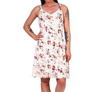 ONLY ONLKARMEN S/L Short Dress AOP Wvn Noos Vestito, Crema brûlée, Fiori di Rosa, 40 Donna