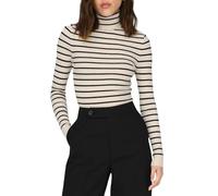 ONLY Onlkarol L/S Rollneck Knt Noos Pullover, Donna, Bianco e Grigio, L