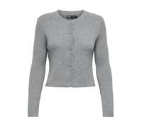 Only Cardigan Onlkatia con bottoni strutturato in maglia a coste Grigio Taglia 38