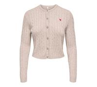 ONLY Onlkatia LS Cable Button Cardigan CC Knt, Mocha Meringue, S