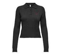 ONLY Onlkatia LS Cable - Polo CC Knt, Nero, M