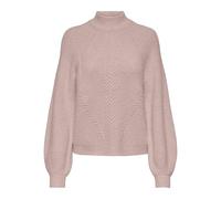 ONLY Onlkatia LS Detail Highneck CC Knt Maglione Lavorato a Maglia, Rosa Fumo. Dettagli: Melange, L Donna