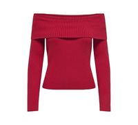 ONLY Onlkatia LS off Shoulder Knt Noos, Salsa, S Donna