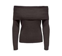ONLY Onlkatia LS off Shoulder Knt Noos, Torta al Cioccolato, S Donna