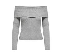 ONLY Onlkatia LS off Shoulder Knt Noos, Ultimate Grey, L Donna