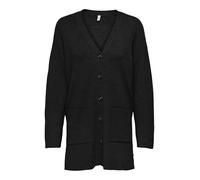 ONLY Onlkatia LS Rib V Loose Cardigan CC Knt Maglione, Nero, S Donna