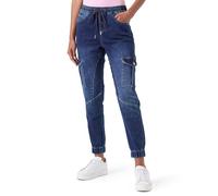 ONLY Onlkelda Cargo Cut Elas DNM Gua, Blu Jeans Scuro, (L) W x 32L Donna