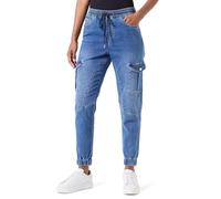 ONLY Onlkelda Cargo Cut Elas DNM Gua Jeans, Denim Blu Medio, 34 IT/L Lungo Donna
