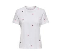 Only Onlketty Life S/S O-Neck Top Box CS Jrs, Bianco Lucido, XXL Donna