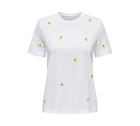 ONLY Onlketty Life S/S O-Neck Top Box CS Jrs, Bianco, XXL Donna