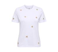 ONLY Onlketty Life S/S O-Neck Top Jrs Noos, Bianco, L Donna