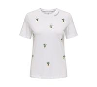 ONLY Onlkita Life Reg S/S Pineapple Top Jrs, Bianco, S