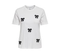 ONLY Onlkita Life Reg S/S Print Top Noos, Bianco, XL Donna