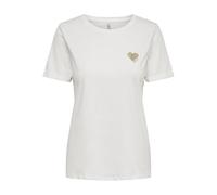 ONLY Maglietta 'ONLKita' oro / bianco, Taglia M