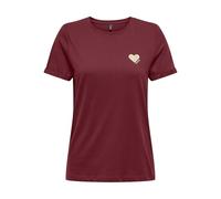 Only Onlkita Life S/S Top Noos da Donna, Cabernet, L