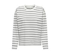 ONLY Onllaura L/S Boxy Stripe Top Jrs Maglietta a Maniche Lunghe, Cloud Dancer/Strisce: Nero, L Donna