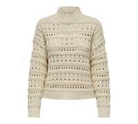 ONLY Onlleah LS Maglia Collo Alto Maglione, Grigio (Whitecap Grigio), M Donna