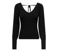 ONLY Onlleelo-Maglia con Scollo a V Maglione, Nero, XS Donna