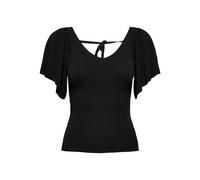 ONLY Onlleelo S/S Back Pullover Knt Noos, Nero, S