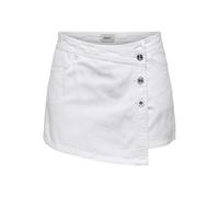 Only Onllesly Reg Lb DNM Bj Noos Mini Denim Wrap Skort, Bianco Denim, S