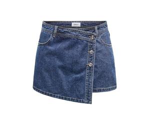 Only Onllesly Reg Lb DNM Bj Noos Mini Denim Wrap Skort, Blu Jeans Scuro, M
