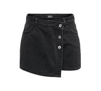 ONLY Onllesly Reg Lb DNM Skort Bj Noos Mini Pantaloncini in Denim, Nero delavé, M Donna