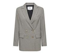 ONLY Onllettie LS Loose Check Blazer TLR, Cloud Dancer/Checks: Tannin & Cornet Blue & Night Sky & Peat, 46 Donna