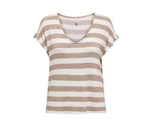 ONLY Onllira Life S/S V-Neck Top Jrs Noos, Mocha Meringa 1, XS Donna