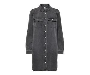 ONLY Onllisa L/S DNM Dress Gua Noos, Nero delavé, XL