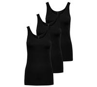 ONLY Onllive Love - Canotta da Donna Noos, Nero (3 X Black), XXL