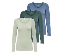ONLY Onllive Love Life Basic - Maglietta da Donna, 1 Salvia del Deserto, 1 balsamo Verde, 1 Blu Cinese, L