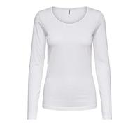 T-shirt donna Only Live love life maniche lunghe Girocollo Blanc M