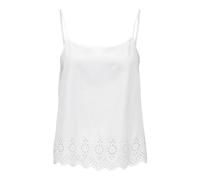 ONLY Onllou Life EMB Singlet Ptm Top, Bianco, S Donna