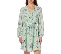 ONLY Onllucca L/S Wrap Dress Ptm Vestito Avvolgente, Verde Sottile/AOP: OCC. Romantic Garden, S Donna