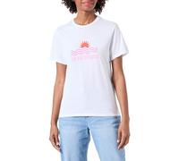 ONLY Onllucia Reg S/S Top Jrs, T-Shirt Donna, Bianco Brillante/Stampa: Le Pacifique, XL