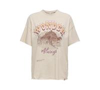 ONLY Onllucy Life S/S Mountain Top Box Jrs, Pumice Stone, XS Donna