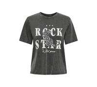 ONLY Onllucy Life S/S Tigers Top Box Jrs, Nero, S Donna