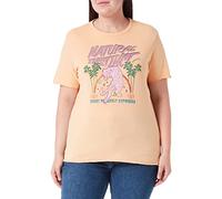 ONLY Onllucy Reg S/S Palm Tiger Top Box Jrs T-Shirt, Chiffon/Stampa: Naturale, L Donna