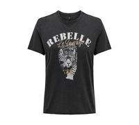 ONLY Onllucy Reg S/S Top Jrs Noos, Fantasma/Stampa: Miss Rebelle, L Donna