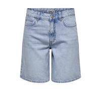 Only Onllumi MW Mom Pantaloncini DNM Pim, Blu Jeans Chiaro, S Donna