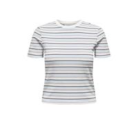 ONLY Onllupe S/S Stripe Tee Jrs Top con Scollo O E Maniche Corte E vestibilità Sottile per Il Tuo Guardaroba Primavera, Ballerino di Nuvola, XL Donna