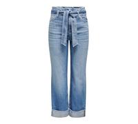 Only Onlmaddie Ex HW WD BLT Fldup DNM 025Noos, Media Blu Denim, 33W x 32L Donna