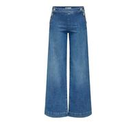 ONLY Onlmadison HW Button Wide DNM Gen769Noos, Media Blu Denim, 27W x 34L
