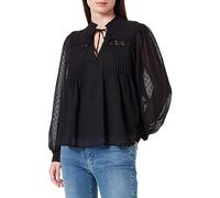 ONLY Onlmadonna L/S Top Wvn Camicia da Donna, Nero, S