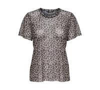 ONLY Onlmaja Leo Mesh S/S Top Jrs Maglietta con Maniche volumetriche per la Stagione Primavera/Estate, Nero, M Donna