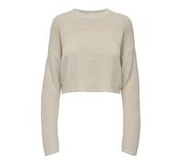 Only ONLMALAVI L/S Cropped Pullover Knt, Maglione Lavorato a Maglia da Donna, Pumice Stone, L