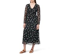 ONLY ONLMALINA Life L/S Midi Dress PTM, Nero/AOP: Giardino Floreale, S