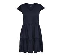 Only Onlmay Life cap Sleeves Frill Dress Jrs Vestito, Cielo Notturno, S Donna