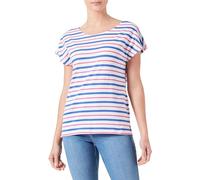 ONLY Onlmay Life S/S Open Back Top Box Jrs T-Shirt, Blu abbagliante a Strisce: Rosa Lampone + CD (Ella), S Donna